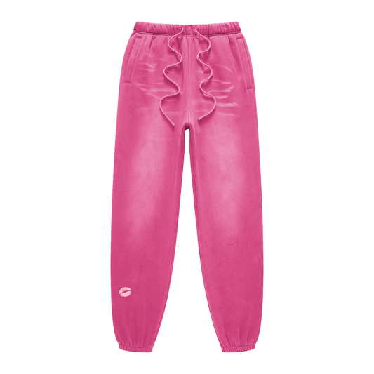 EVK Pink Sunfade Fleeced Sweatpants