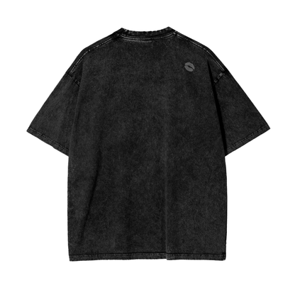 EVK Black Oversize Snow Washed T-Shirt